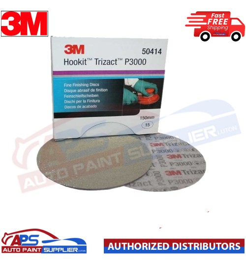 3M 50414 Trizact Fine Sanding Discs P3000 Hookit 150mm Box of 15